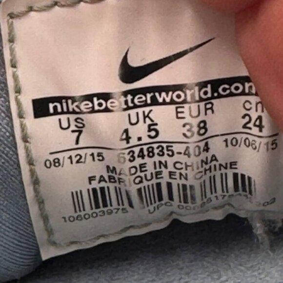 Nike Air Huarache Run Womens Shoes Blue/Gray Size 7 Lightweight & Breathable - Picture 9 of 9